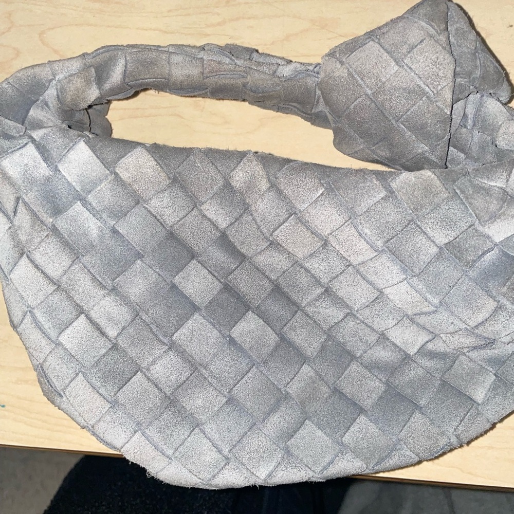 Bottega Vaneta grey suede bag